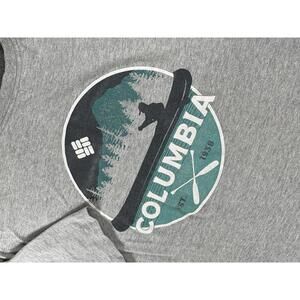 Columbia Sportswear Company Men's Graphic T-Shirt -Grey XXL Canoe Fishing Hiking
